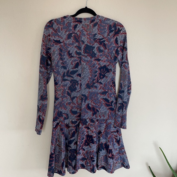 Tory Burch Navy Dahlia Dress drop waist XS - Picture 5 of 6